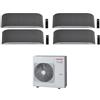 Toshiba CONDIZIONATORE TOSHIBA QUADRI SPLIT HAORI 9000+9000+12000+15000 BTU WIFI INVERTER RAS-4M27G3AVG A++