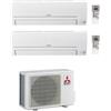 MITSUBISHI CLIMATIZZATORE CONDIZIONATORE DUAL SPLIT MSZ-HR R-32 12000+18000 MXZ-3HA50VF A++
