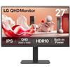 Lg Monitor 27" ( IPS 2560x1440 QHD 75Hz ) Pivot Black 27BA54QB B