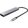Trust hub e lettore schede halyx fast usb-c hub