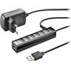 Ngs hub usb 2.0 7 porte con adattatore di alimentazione