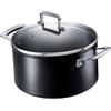 LE CREUSET PENTOLA FONDA IN ALLUMINIO ANTIADERENTE, COPERCHIO IN VETRO L - 28 x h 22 cm | 8,8 lt