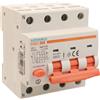 A2ZWORLD RCBO Interruttore Magnetotermico Differenziale Tipo A Curva C 3P+N 4M 6000A 30mA C25A AC 400V IP20 IEC61009-1 PL8M4