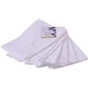 Penguin Home® Set di 6 Tovaglioli in Cotone, 100% Lino, Bianco Pieno
