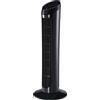 HOMCOM Ventilatore a Torre con Funzione Oscillante Tower Fan, 45W, 3 Modalità, Plastica ABS, Nero, 27x27x75cm