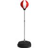 HOMCOM Punching Ball da Terra ad Altezza Regolabile con Guantoni e Base Riempibile, 43x43x126-144 cm, Rosso e Bianco | Aosom Italy