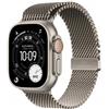 Apple Watch Ultra 3 GPS + Cellular 49mm, Cassa in Titanio Naturale con cinturino Natural Titanium Milanese Loop - Small - MEWW4QL/A - Apple Watch>Watch Ultra 3