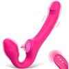 SuperLove Dual Vibration Strapless Strap-On with Remote Pink