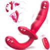 SuperLove 3in1 G-Spot & Clitoris Stimulating Strapless Strap-On with Remote Red