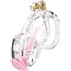 SuperLove Ultimate Chastity Cage Clear Size M