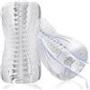 SuperLove 3D Realistic Texture Spiral Tunnel Stroker Clear