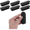 JIEYAO 6 maniglie autoadesive, per maniglie per armadietti da cucina, cassetti, finestre, armadi, maniglie adesive in plastica ABS, per mobili, finestre, porte, cassetti (nero)