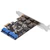 Limouyin Scheda di espansione da PCI-E a USB 3.0 Da PCI-E a USB 3.0 Adattatore a 2 porte a 19 pin 5 Gbps Supporto PCI-Express super veloce winXP, win7, win8, win8.1, win10