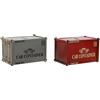 Home ESPRIT Salvadanaio in metallo 20 x 12 x 12 cm (2 pezzi)