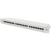 DIGITUS Pannello patch - 19 pollici - Cat-5e - 24 porte RJ45 - Schermato - Pannello patch LSA - Montaggio a rack 1U - Grigio