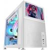 Mars Gaming MC-LCD Mini Tower Nero Bianco