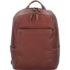 Piquadro Zaino Business nero quadrato in pelle 39 cm Scomparto per laptop marrone