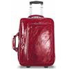 Piquadro Trolley business blu quadrato a 2 ruote in pelle con scomparto per laptop da 51 cm rosso