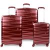 Roncato Stellar 4 ruote Set di valigie 3 pezzi con piega di espansione rosso