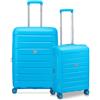 MODO by Roncato Starlight 3.0 4 ruote Set di valigie 2 pezzi con piega di espansione blu