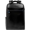 Piquadro Blue Square Zaino da giorno Pelle 29 cm Scomparto per laptop nero