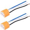 KIMISS KI07047 2Pcs Presa per adattatore per connettore femmina in ceramica per presa H4 / 9003 / HB2