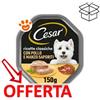 Cesar Dog Ricette Classiche con Pollo e Manzo in Patè - Vaschetta Da 150 Gr - CONFEZIONE RISPARMIO