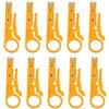 Duokon 10 Pezzi Spelafili, Mini Pinza Spelafili per Cavi 5-6.2mm Pinza Spelafili Multiuso per Elettricista Giallo