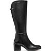 Geox D New Asheel, Stivali Alti al Ginocchio Donna, Nero, 39 EU