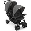Graco - Stadium Duo passeggino gemellare maneggevole. Dalla nascita fino a 3 anni circa (max. 15 kg), colore Titanium - Compatibile con seggiolini auto i-Size SnugEssentials o SnugRide i-Size