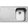 Smeg PRONTA CONSEGNA - SPEDIZIONE IMMEDIATA Smeg SP861S Lavello da Incasso 1 Vasca con Gocciolatoio a sinistra 86 x 50 cm Acciaio Inox Spazzolato Serie Alba