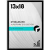 Americanflat, Cornice portafoto con plexiglass lucido, 33 x 45,7 cm, collezione Streamline, con bordo sottile, per esposizione a parete, con accessori per appenderla, nero