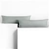 DecoKing Set di 2 federe 20 x 145 * 2 cm, jersey 100% cotone pettinato, chiusura a cerniera Acciaio Amber
