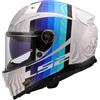 LS2, Casco Moto Integrale VECTOR II FREEDOM Matt White Silver, S