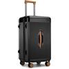 Kono Valigia leggera da 61 cm in ABS + PC con guscio rigido, custodia da viaggio alla moda con serratura TSA, bagaglio a mano con 4 ruote girevoli, Nero, alla moda