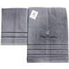 Renato Balestra 1 Set di 2 Asciugamani da bagno (1 viso e 1 bidet) Grigio Chiaro