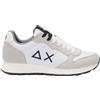 SUN68 Sneaker Tom in pelle e suede bianco