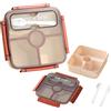 ZHUIYIWIN Lunch Box, riutilizzabili, con 3 scomparti, per bambini e adulti, contenitori per alimenti divisi, per scuola, lavoro, viaggi (Rosso, A)