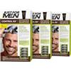 Just For Men Control GX, Shampoo E Tintura Per Capelli Bianchi Da Uomo, Con Olio Di Cocco E Aloe Vera, Per Tutte Le Tonalità, 118 ml (confezione da 3)
