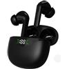 BLUE STAR AURICOLARE BLUETOOTH 5.4 TWS T60 LCD STEREO IN-EAR BLACK PER SMARTPHONE