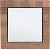 Bizzotto Specchio con Cornice Alfada 106 x 106 Cm Legno di Noce