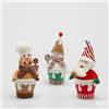 EDG Enzo De Gasperi Decoro Babbo Natale Uomoneve Marzapane Ass. H 35 Green Red 1 Pz