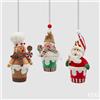 EDG Enzo De Gasperi Decoro Babbo Natale Uomoneve Marzapane Ass. H 21 Green Red 1 Pz