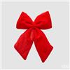EDG Enzo De Gasperi Fiocco Natale Velluto H 20 Cm L 15 Cm Red