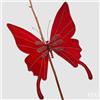 EDG Enzo De Gasperi Decoro Natale Farfalla con Clip D 33 Cm Burgundy