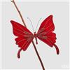 EDG Enzo De Gasperi Decoro Natale Farfalla con Clip D 23 Cm Burgundy