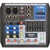 Karma Mixer 4 Canali Audio Microfonico Bilanciato 2 Line o Mic 1 Rca 1 Digitale EQ Xlr