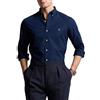 Polo Ralph Lauren Camicia navy in popeline stretch Slim-Fit con pony