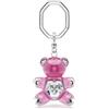 SWAROVSKI PORTACHIAVI TEDDY, ORSO, PLACCATO RODIO ROSA