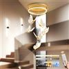 LAMPLAY Lampadario Moderno A LED Dorato, Dimmerabile A 6 Luci A Forma Di Farfalla 3000K-6000K Con Telecomando, Lampada Da Soggiorno Regolabile In Altezza, Per Corridoio Sala Da Pranzo Scale Villa